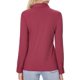 thumbnail image 2 of Camisa con botones Siliteelon para mujer, manga larga, color burdeos, 2 of 9