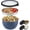 Blue, variant on Rorence Stainless Steel Salad Bowl Kit, 96oz Mixing Bowl with Airtight Lid & Non-Slip Base, Green