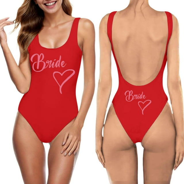 MKLEKYY Trajes De Baño mujer Natacion Women Fashion Letter Print Piece Swimsuit Sexy Bikini Swimwear Bathing Sleeveless Backless Swimsuit 1338