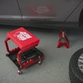 thumbnail image 3 of Torin Tabouret de Garage Roulant Rembourré avec Plateau à Outils, Rouge, 3 of 3
