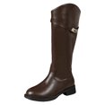 thumbnail image 3 of YLYL Women's Knee High Riding Boots Round Toe Chunky Block Heel Pull on Fashion Riding Tall Boots, 3 of 9