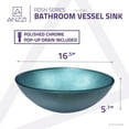 thumbnail image 5 of Anzzi Posh Series Deco-Glass Vessel Sink in Coral Blue, 5 of 5