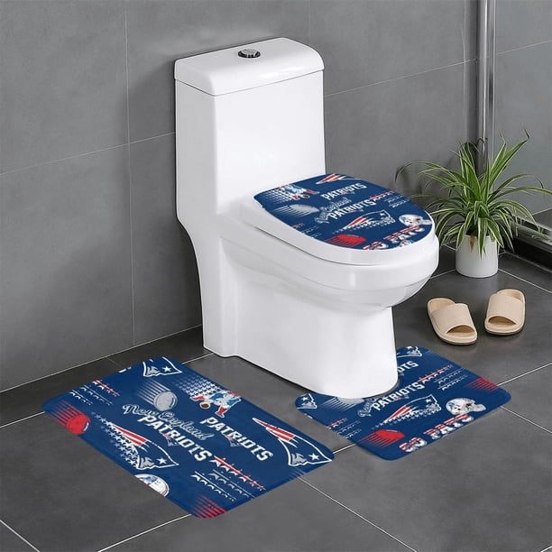 Juego de alfombras de baño de 3 piezas del equipo Patriots Alfombra antideslizante para baño de 31,5 x 20 pulgadas