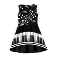 thumbnail image 4 of FOR U DESIGNS Piano Notes Girls Sleeveless Party Dress Size 3-4 Years Casual Short Playwears Soft Knee Length Skater Dresses Stylish Special Occasion Dresses, 4 of 6