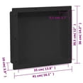 thumbnail image 4 of vidaXL Shower Niche Matt Black 41x36x10 cm, 4 of 5