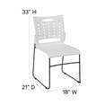 thumbnail image 5 of Flash Furniture HERCULES Series 881 lb. Capacity White Sled Base Stack Chair with Air-Vent Back, 5 of 11