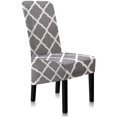 thumbnail image 1 of Dining Chair Covers Solid Color Covers for Chairs Spandex Stretch Chair Covers Universal (Color : Gray-1, Size : 2pcs), 1 of 3
