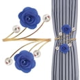 thumbnail image 2 of QIDESHIP Blue Curtain Rings with Red Roses and Pearls, Metal Party Balloon, a Curtain Ring, Curtain Tiebacks Red Rose with Pearls Curtain Holdbacks Decorative Gold Curtain Tiebacks Handmade, 2 of 9