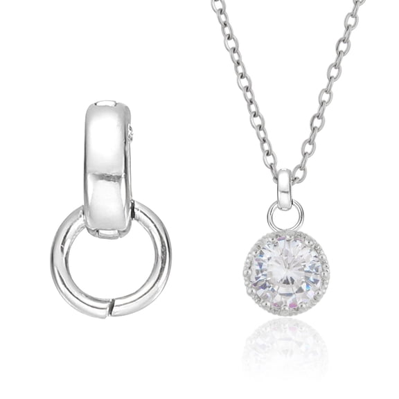 Uxcell Bails for Jewelry Making, 12.5mm Pendant Bail Connector Double Bail Clasps for Bracelet Necklace Pendants Dangle Charm DIY Craft, White Gold