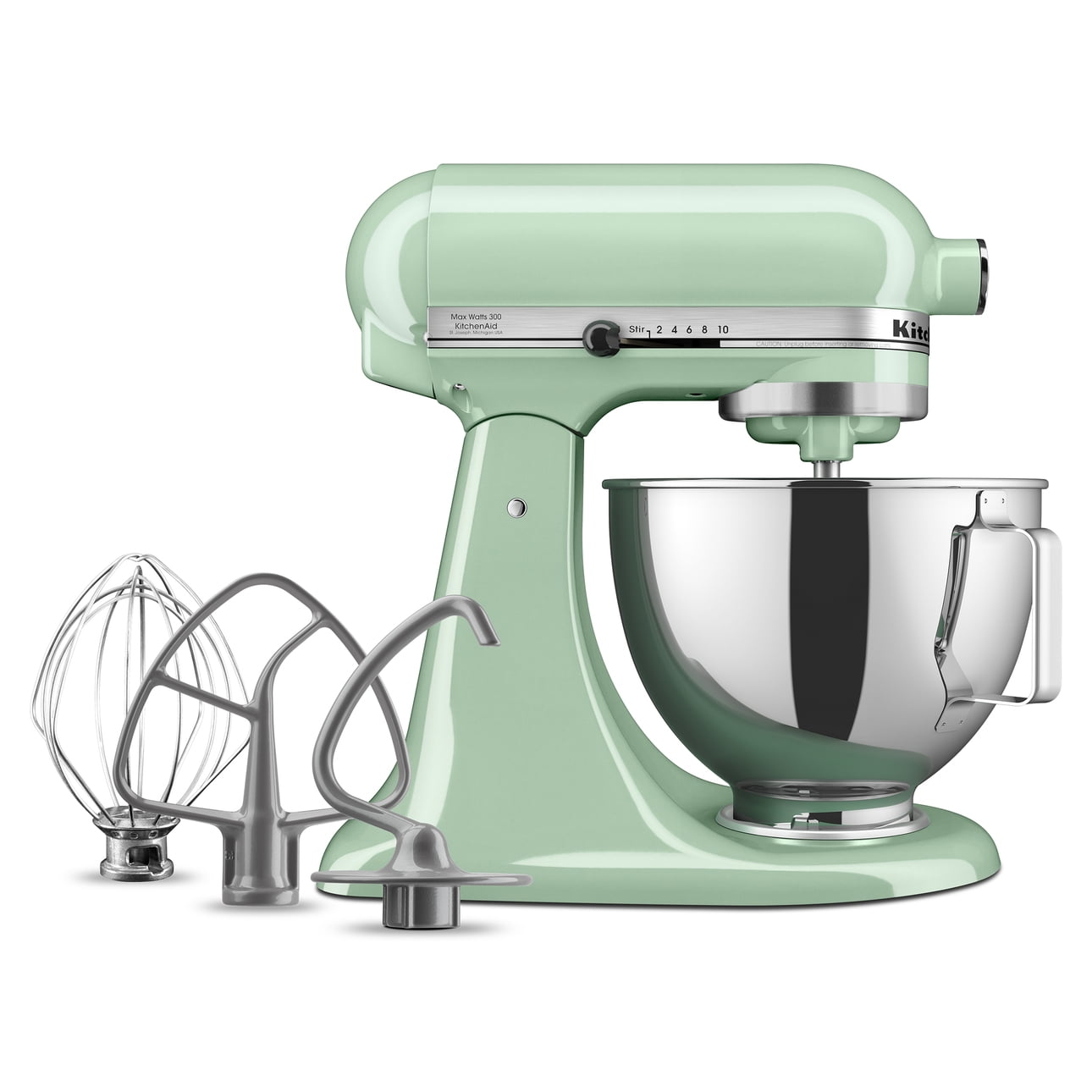 KitchenAid Deluxe Series 4.5 Quart Tilt-Head Stand Mixer with Stainless Bowl, Pistachio, Model KSM97PT