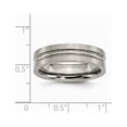thumbnail image 2 of Titanium Grooved 6mm Brushed and Polished Band, 2 of 8