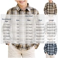 thumbnail image 3 of Maean Boys Button down Shirt Plaid Long Sleeve Tops Kids Casual Loose Fall Fashion Blouses Clothes, 3 of 7