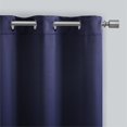 thumbnail image 4 of SunSmart Taren 100 Percent Polyester Fabric Solid Thermal Panel Pair in Navy, 4 of 11