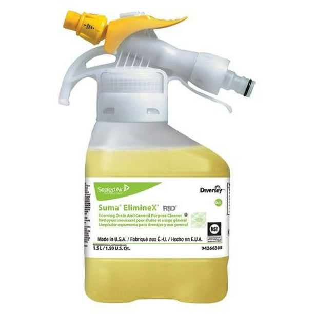 DIVERSEY 94266308 Suma Drain and GP Cleaner,1.5 L,PK2
