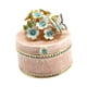 thumbnail image 3 of Caja de joyería pequeña Yinane Con flores decorativas rosa, 3 of 5