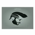 thumbnail image 1 of Young Man Cutting Board, Hipster Lettering with Male Side Silhouette Earring Glasses, Decorative Tempered Glass Cutting and Serving Board, in 3 Sizes, by Ambesonne, 1 of 2
