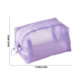 thumbnail image 3 of Mini Portable Mesh Storage Bag, Lightweight Transparent Zipper Pouch with Breathable Mesh Design, Small Cosmetic Travel Organizer for Toiletries Stationery Accessories and Daily Sundries Storage, 3 of 7