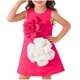 thumbnail image 1 of Vestido de la Niña de la Flor Blanca sin Mangas Verano Rojo Y Blanco de la Rodilla de la Falda de la Longitud Bolsos de Fiesta para los Niños Cumpleaños Vestido Al Aire Libre, 1 of 8