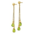 thumbnail image 2 of 14K Yellow Gold Earring Drop & Dangle Women'S Peridot Green 46 mm 8, 2 of 3