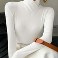 thumbnail image 6 of Women's Turtleneck Pullover Sweater â Winter Warm Ribbed Cotton Long Sleeve Slim Fit High Neck Base Layer Top for Fall & Winter, 6 of 7