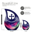 thumbnail image 2 of MUKTIVE Aurora Borealis Human Remains, Cremation Urn for Adult Men & Women, (1 Large 10 ", 4 Keepsake 3 "), Combo Sets With Velvet Bag, Urns, Unique Urn for Ashes for Women & Men, 2 of 7