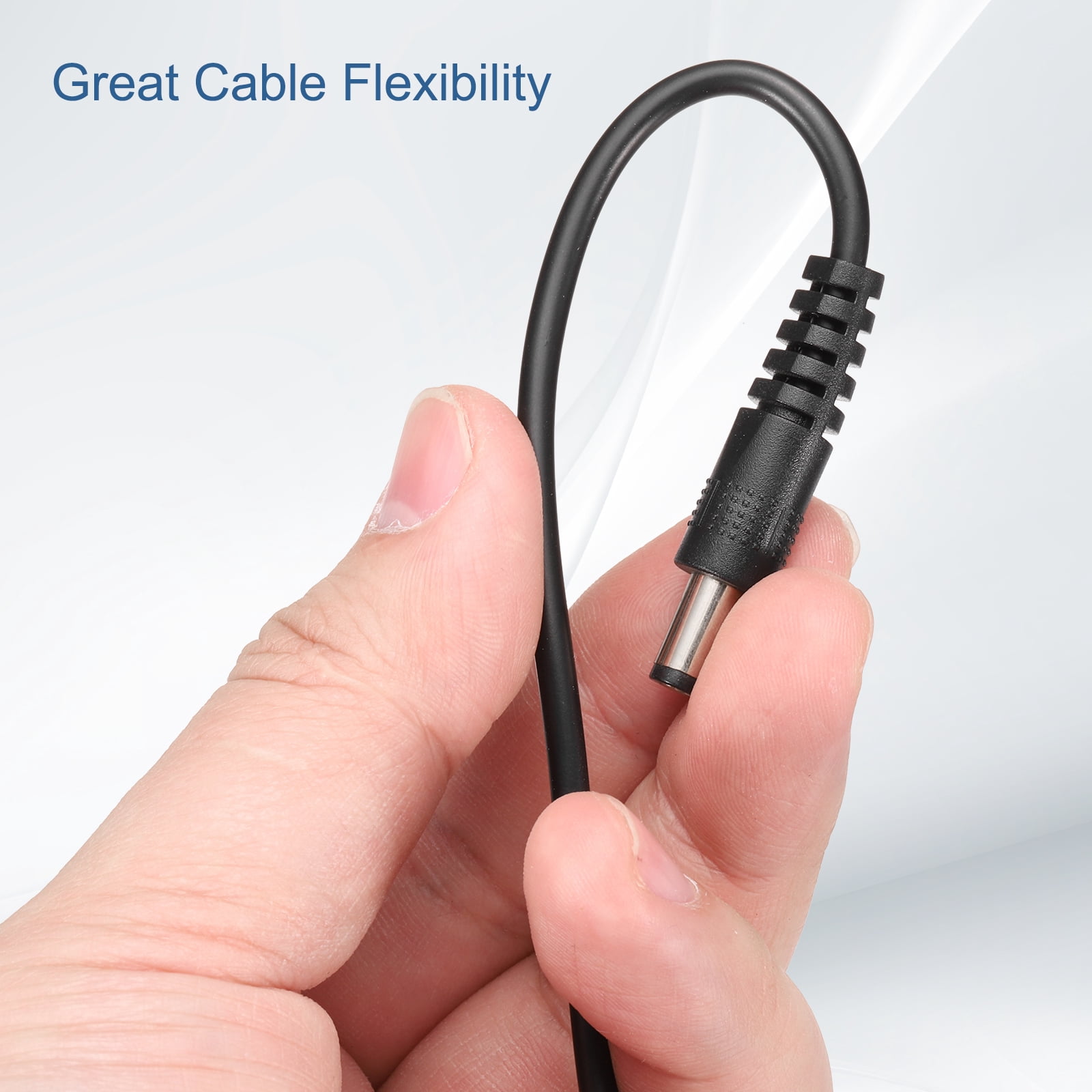 Uxcell 10pcs DC Power Pigtails Cable, 3.5mm x 1.35mm Male Barrel Plug Connector to Bare Wire Open End 100cm for PC Laptop Toys Cellphone Electronic Devices
