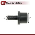 thumbnail image 4 of Conector de tubo recto de plástico con espiga de 1"x0.4" color gris, 5 piezas, 4 of 7