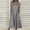 Gray, variant on Ichuanyi Summer Dresses Fashion Women Solid Comfy Summer O-Neck Ladies Pockets Sleeveless Dress