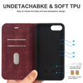 thumbnail image 5 of Dteck Wallet Phone Case for iPhone 8 Plus, iPhone 7 Plus RFID Blocking Credit Card Holder Kickstand Folio Flip Cover with Magnetic Closure, Red, 5 of 10