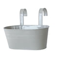 thumbnail image 2 of Home Oval Metal Plant Flower Pot Fence Balcony Garden Hanging Planter Pots, 2 of 2