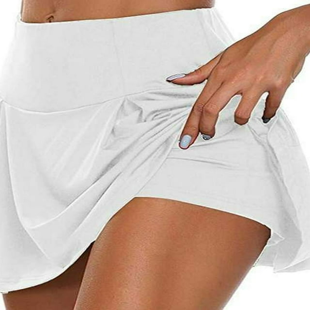 QJUHUNG Jupe Plissée de Tennis pour Femmes, Taille Haute, Jupe Active pour Course, Golf, Entraînement