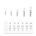 thumbnail image 3 of Broches Giratorios De Pesca Conector de pesca de mar de 8 anillos, pasador de enclavamiento giratorio de pesca (50 uds), 3 of 4
