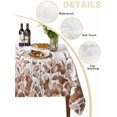 thumbnail image 2 of Brown Red Eucalyptus Leaves Table Cloth, Waterproof Tablecloth for Square Tables, Watercolor Spring Summer Botanical Reusable Washable Fabric Table Cover for Restaurant Kitchen Dining Tables 54"x54", 2 of 9