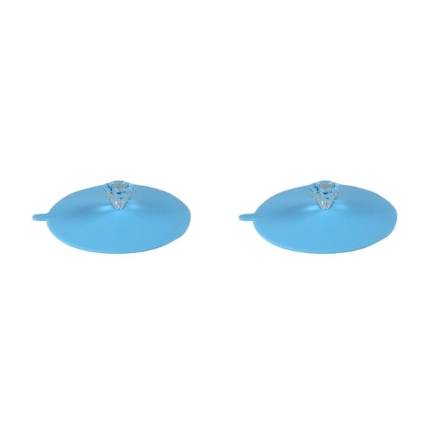 Inteprter Funda de silicona para taza reutilizable y no tóxica. Drinks In Style Tapa de taza de bebida de silicona ampliamente utilizada azul Azul claro 2Conjunto