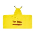 thumbnail image 3 of Pokemon Kids Pikachu Bath Hooded Towel, Cotton, Yellow, 3 of 6
