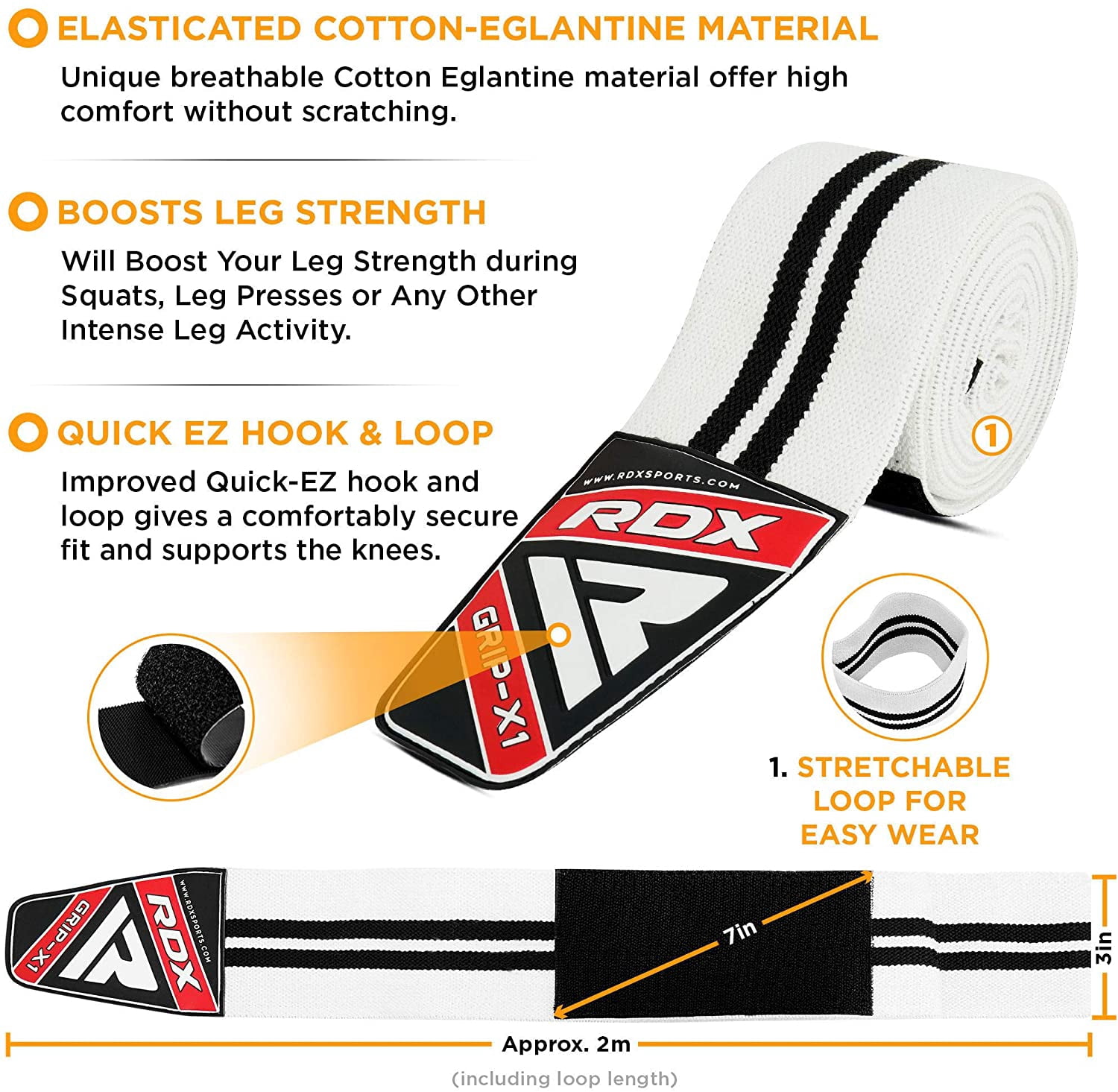 RDX Knee Brace Support Straps For Joint Pain Sports Relief Gym Bandage