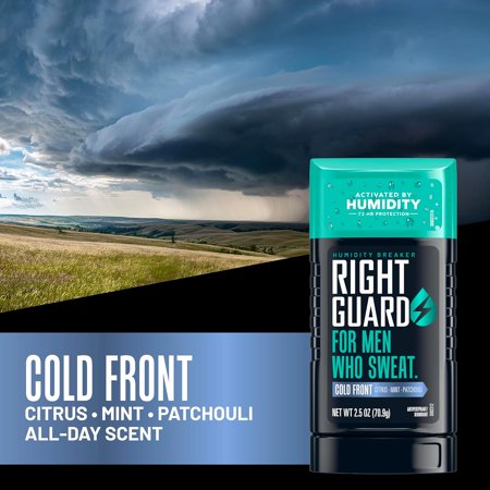 RIGHT GUARD HUMIDITY BREAKER SOLID ANTIPERSPIRANT & DEODORANT FOR MEN, COLD FRONT, 2.5 OZ.