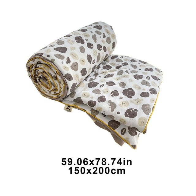 Washable Yarn Summer Quilt 79x59in Cooling Lightweight Cover Breathable Conditioning Cover All Season Temperature Regulation