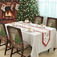 thumbnail image 4 of Cartoon Christmas Chair Covers Set of 8 Retro Xmas Tree Balls Gift Box Bear Toy Chair Back Covers Stretch Removable Washable Slipcovers Protector for Dining Room Kitchen Party Decor, 4 of 5