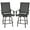 Black, variant on Spaco Set of 2 Outdoor Swivel Bar Stools with Armrests, Bar Height Patio Chairs with Steel Frame for Outdoor as Garden, Backyard, Patio, Brown