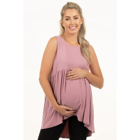

Maternity Ruched Baby Doll Tank Top