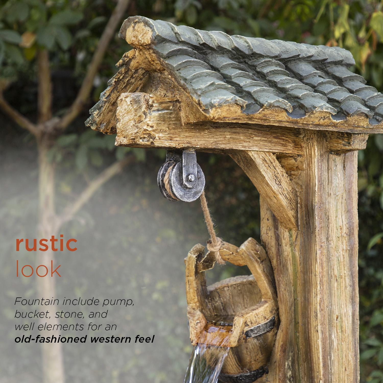 Alpine Corporation Water Well Fountain Fountain