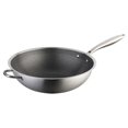 thumbnail image 2 of Stainless Steel Wok Honeycomb Grain Frying Pan Double Handle Traditional Pan, 2 of 4