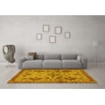thumbnail image 3 of Ahgly Company Indoor Square Abstract Yellow Modern Area Rugs, 6' Square, 3 of 4