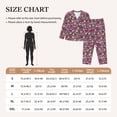 thumbnail image 4 of Picia Doodles Wedding Pattern Women’s Long-Sleeve Sleepwear Set - Soft 2-Piece Loungewear with Pockets, Comfy PJs for Relaxing Nights-Small, 4 of 7