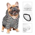 thumbnail image 3 of Cauagu Black And White Houndstooth Pattern Winter Pet Hoodie Sweatshirts- Dog Hoodie Sweater with Leash Hole - Cute Dog Hoodie - Pet Clothes Puppy Cat Custume -XX-Large, 3 of 8