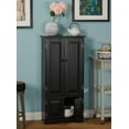 thumbnail image 3 of TMS Contemporary Four Door Vertical Wall Cabinet with Shelves, Black, 3 of 6