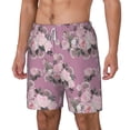 thumbnail image 2 of Balery Rose Flowers Mens Swim Trunks Swim Shorts for Men Quick Dry Inseam Beach Shorts with Compression Liner Pocket-Small, 2 of 9