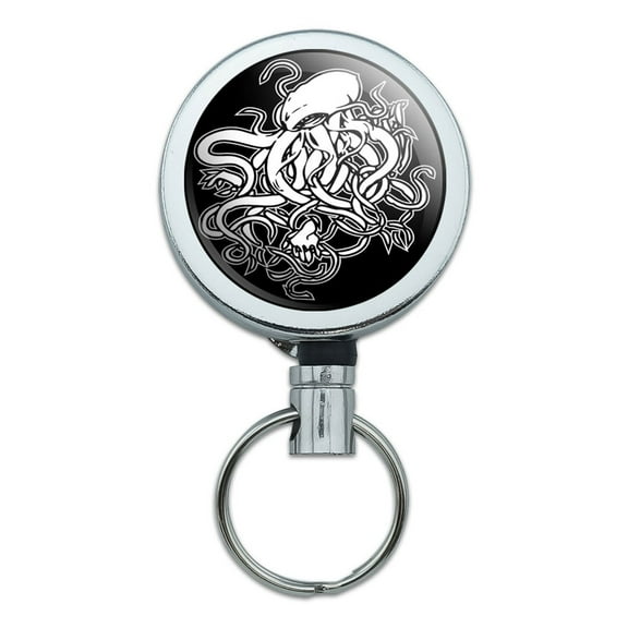 Cthulhu Retractable Belt Clip Badge Key Holder