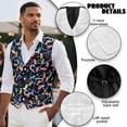 thumbnail image 7 of Uorisanigo Christmas Light Mens Vest Size 3XL V Neck Men's Suit Vest Casual Lightweight with Pockets Waistcoat Casual Vests Stylish for Prom, 7 of 7